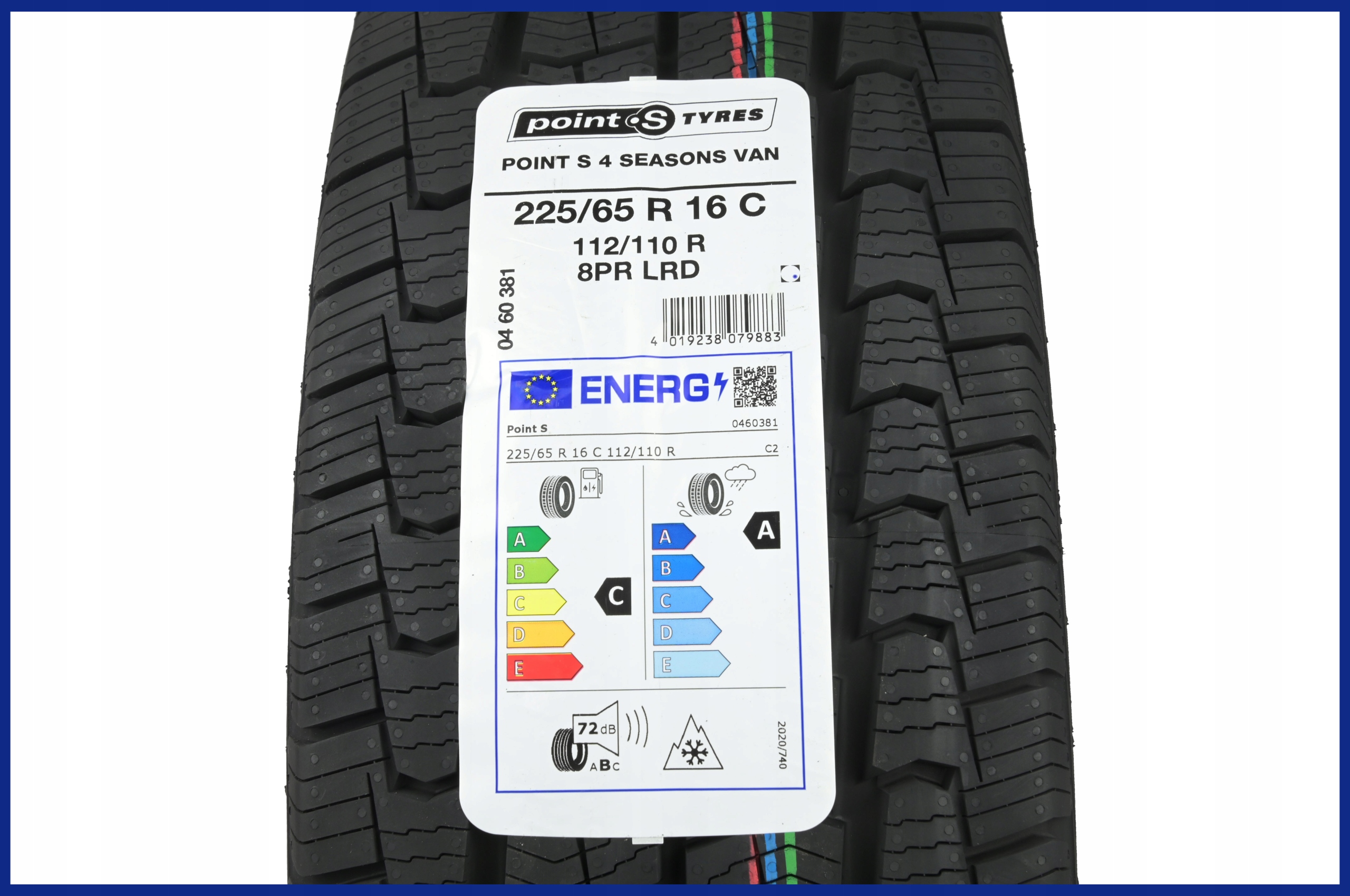 Шина POINT S 225/65R16C 112/110R POINT S 4 SEASONS VAN 8PR